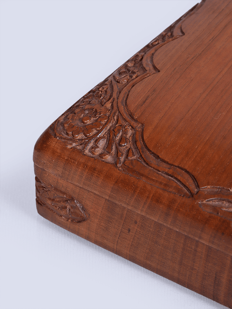 Border Designed Top Trick Walnut Wood Box - Shopping in Kashmir