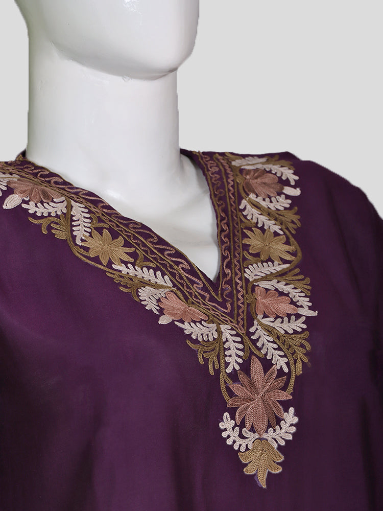 Zariya Grape Purple Silk Trio Edit - Kurti, Kaftan Set, & Coord Set