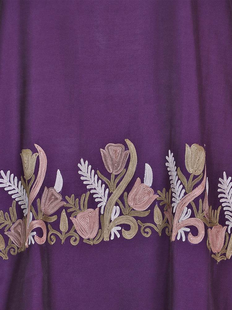 Zariya Grape Purple Silk Trio Edit - Kurti, Kaftan Set, & Coord Set - Shopping in Kashmir