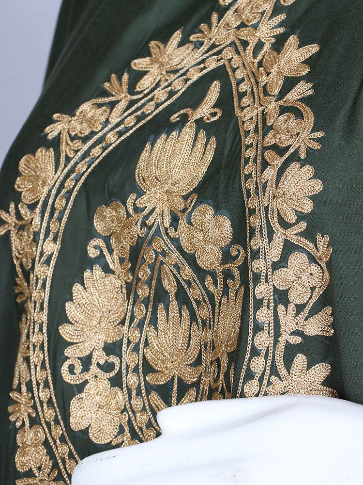 Zariya Lunar Green Silk Trio Edit - Kurti, Kaftan Set, & Coord Set - Shopping in Kashmir