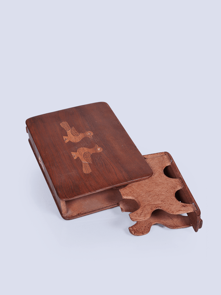 Bird Designed Walnut Wood Box - Shopping in Kashmir