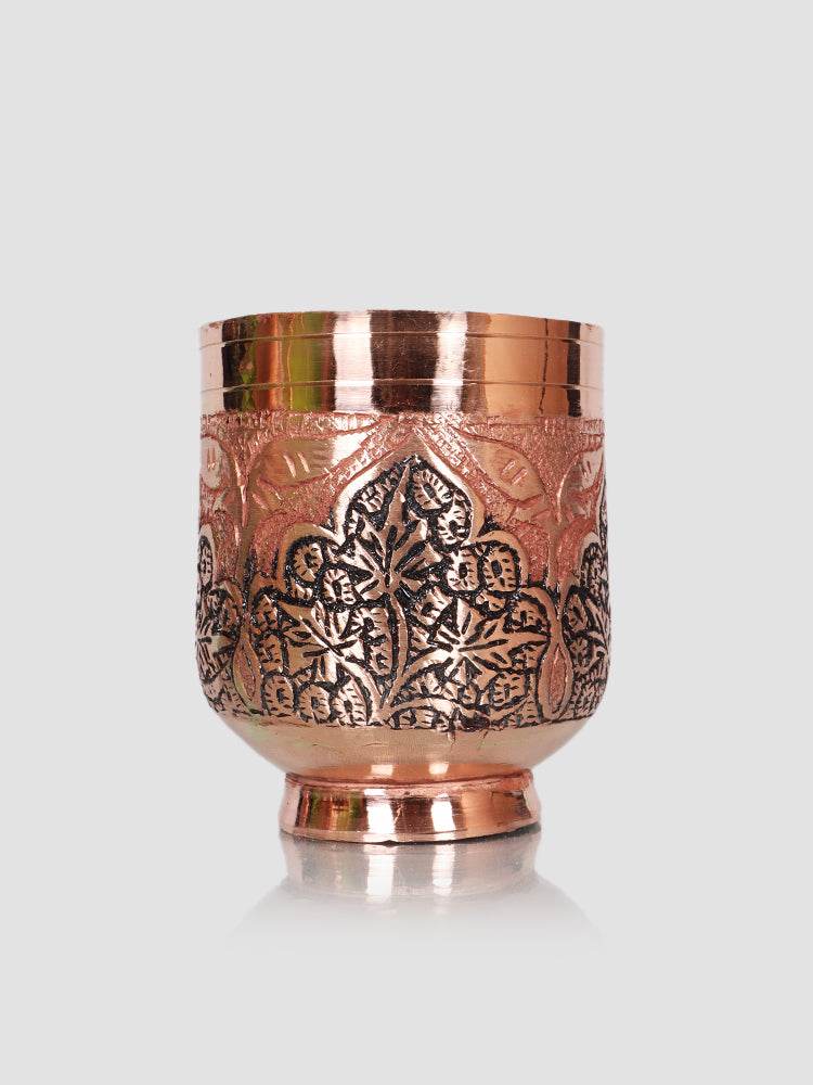 Kashmiri Kandkaari Copper Jug Set - Shopping in Kashmir