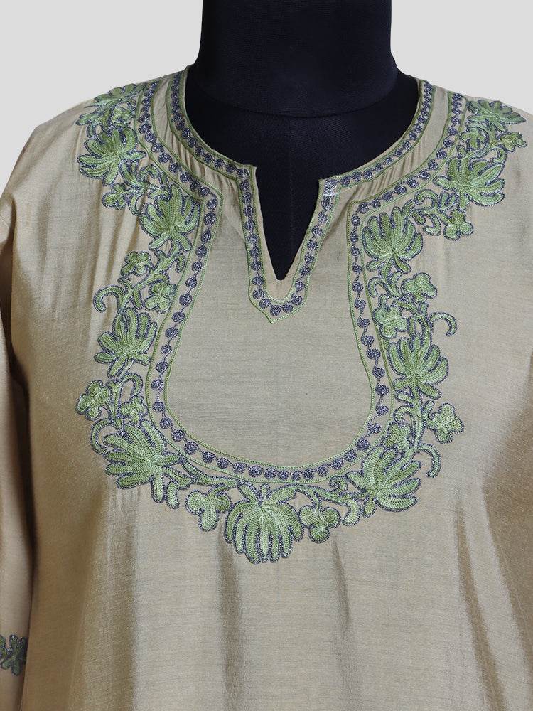Zariya Butter Cream Silk Trio Edit - Kurti, Kaftan Set, & Coord Set - Shopping in Kashmir