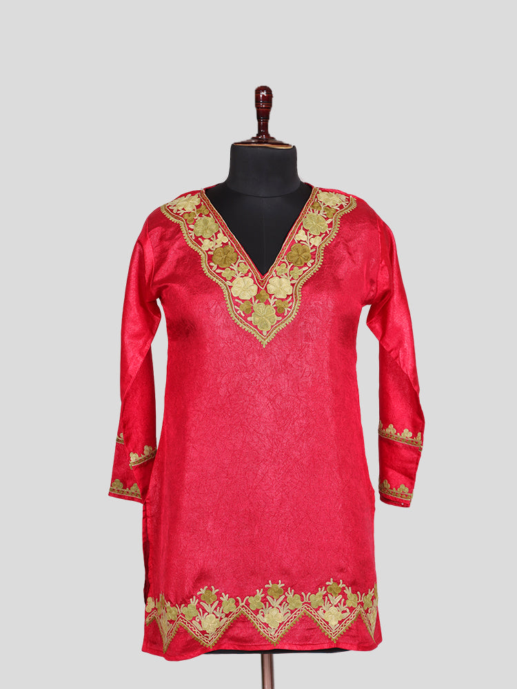 Zariya Rani Pink Silk Twins - Coord Set & Kurti