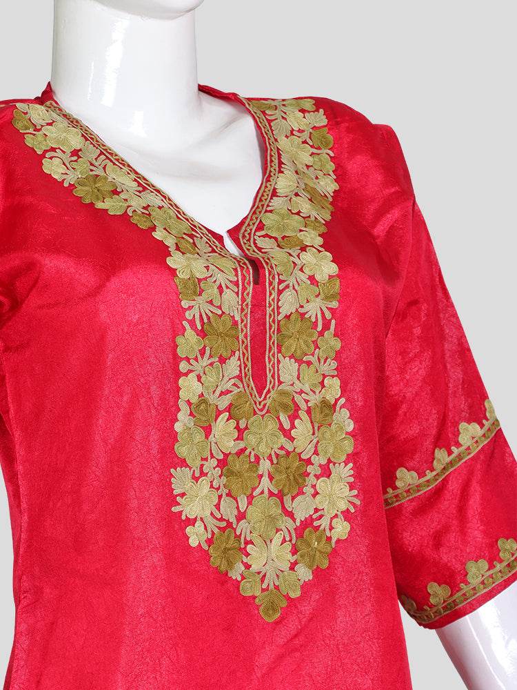 Zariya Rani Pink Silk Twins - Coord Set & Kurti - Shopping in Kashmir