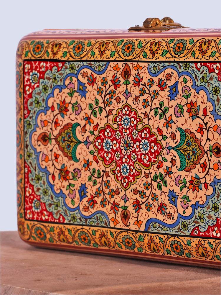 Carpet Finish Papier Mache Clutch - Shopping in Kashmir