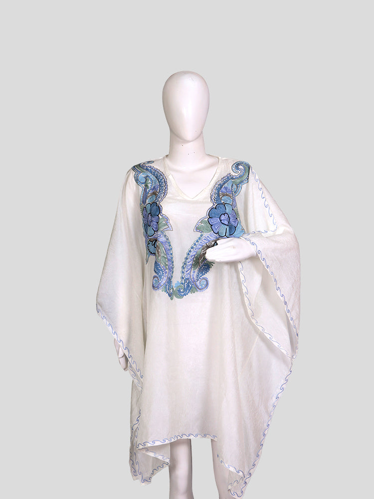 Zariya Creamy White Silk Twins - Kurti & Kaftan