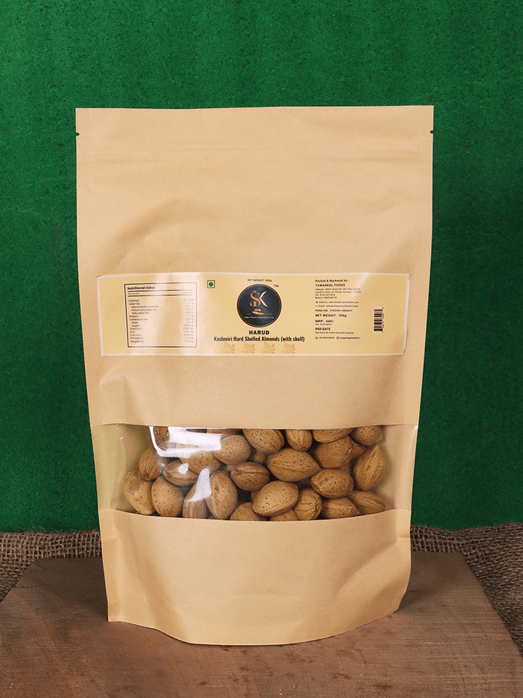 Harud Kashmiri Hard Shelled Almonds (With Shell) - Shopping in Kashmir