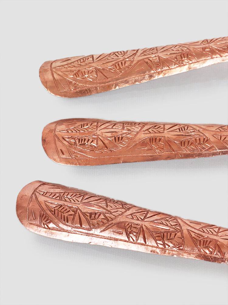 Kashmiri Copper Curry Spoon (Set Of 3) - Shopping in Kashmir