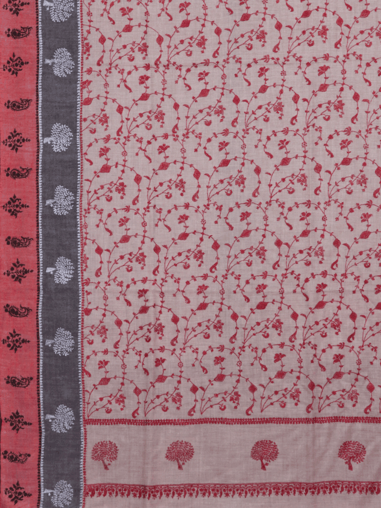 Natural Jaali Bootidar Pashmina Shawl - Shopping in Kashmir