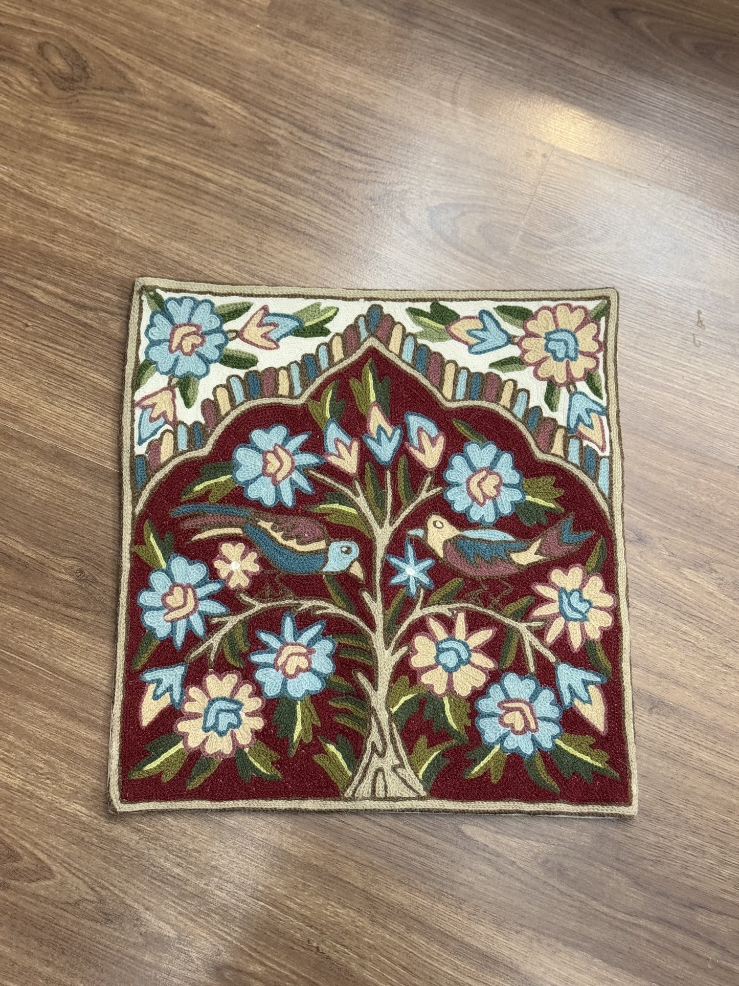 Tree Of Life Handmade Chainstitch Cushion Cover (Set of Two) - Shopping in Kashmir