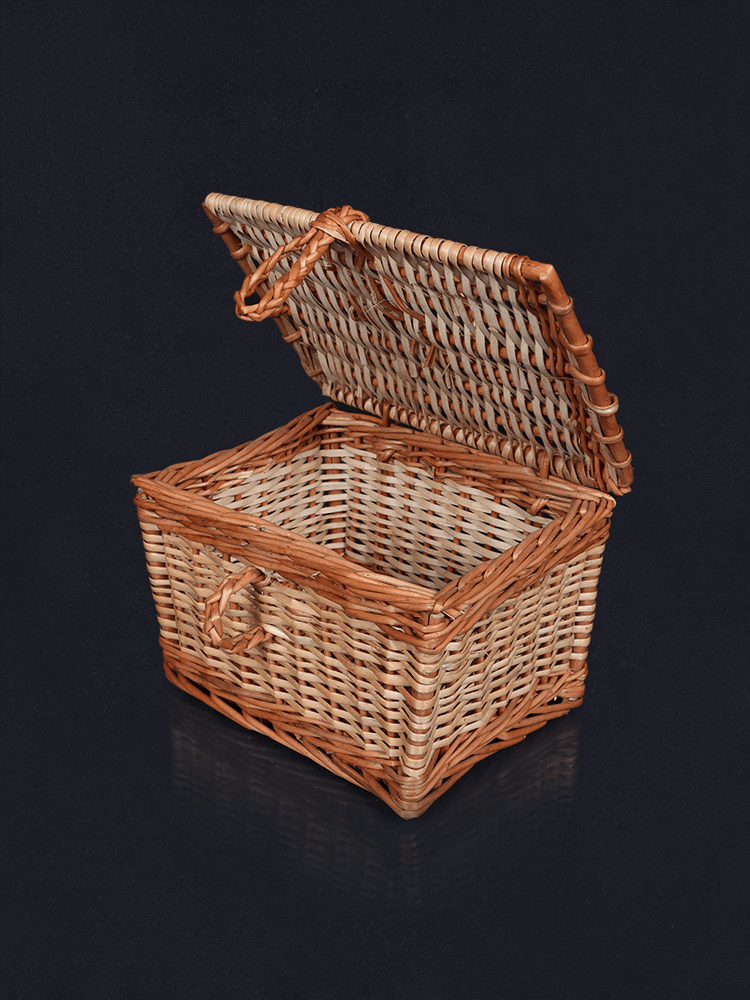 Shaakh Kashmiri Willow Wicker Accessory Box - Shopping in Kashmir
