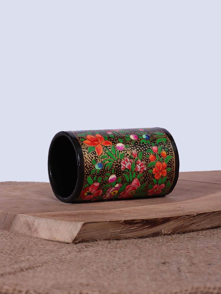 Lotus Petal Design Papier Mache Pen Holder - Shopping in Kashmir