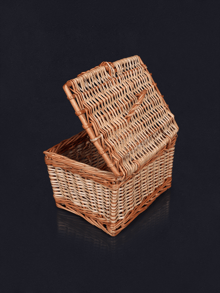 Shaakh Kashmiri Willow Wicker Accessory Box - Shopping in Kashmir