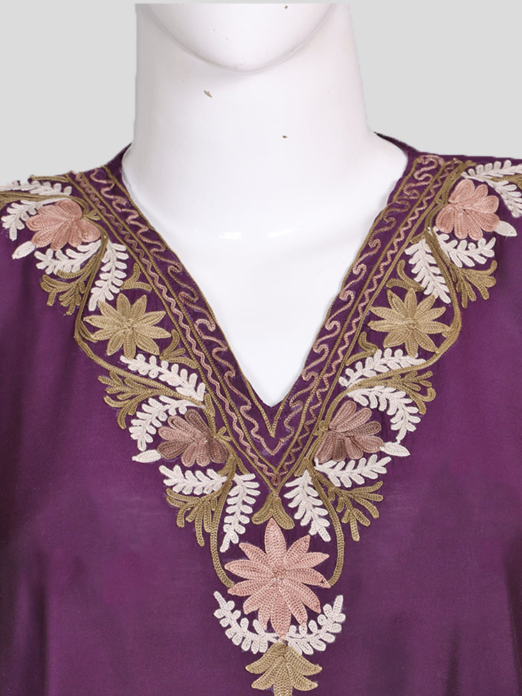 Zariya Grape Purple Silk Trio Edit - Kurti, Kaftan Set, & Coord Set