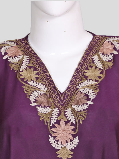 Zariya Grape Purple Silk Trio Edit - Kurti, Kaftan Set, & Coord Set
