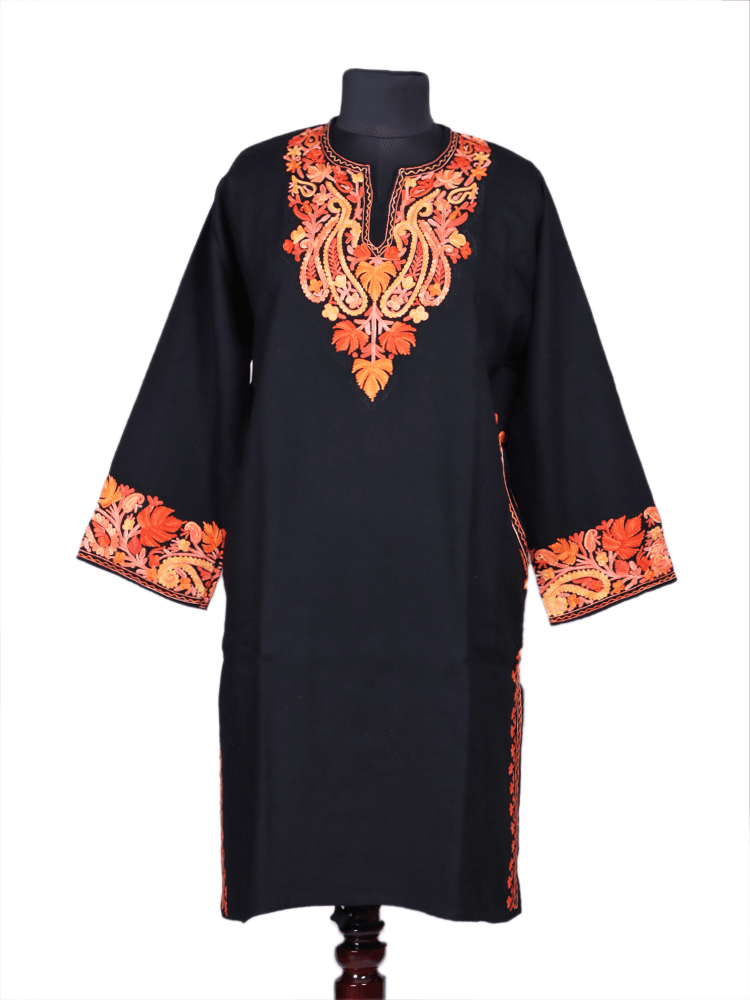 Rang-e-khizan: Chinar raizkaar Aari Embroidery Pheran - Shopping in Kashmir