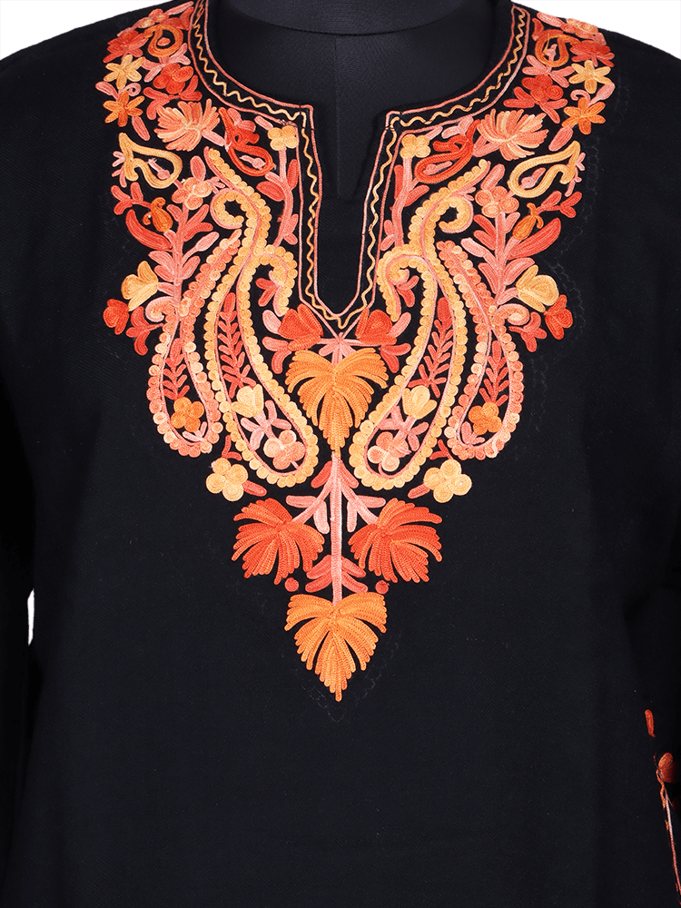 Rang-e-khizan: Chinar raizkaar Aari Embroidery Pheran - Shopping in Kashmir