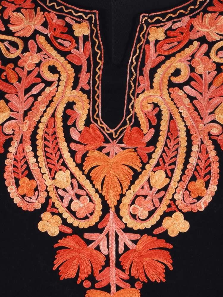 Rang-e-khizan: Chinar raizkaar Aari Embroidery Pheran - Shopping in Kashmir