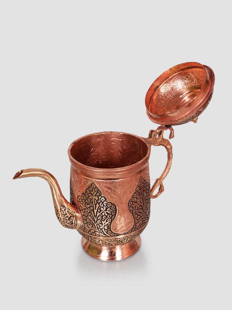 Kashmiri Kandkaari Copper Jug Set - Shopping in Kashmir