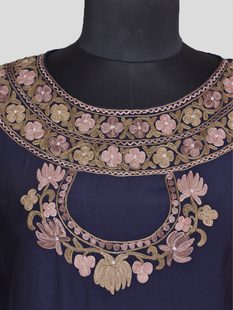 Zariya Navy Blue Silk Trio Edit - Kurti, Kaftan Set, & Coord Set
