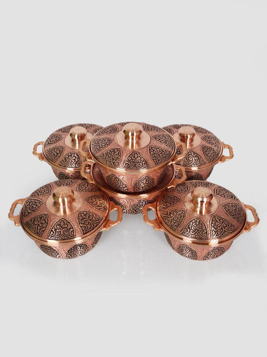 Kashmiri Kandkaari Copper Donga (Set Of 6) - Shopping in Kashmir