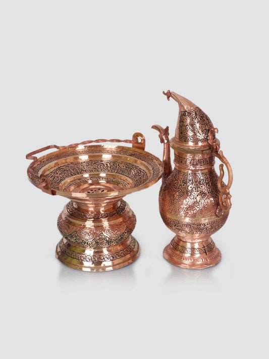 Engraved Design Copper Tash te Naari - Shopping in Kashmir