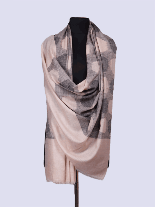 Shades Of Grey Ikkat Pashmina Shawl - Shopping in Kashmir