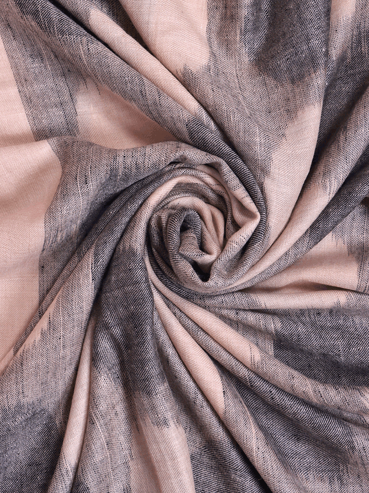 Shades Of Grey Ikkat Pashmina Shawl - Shopping in Kashmir