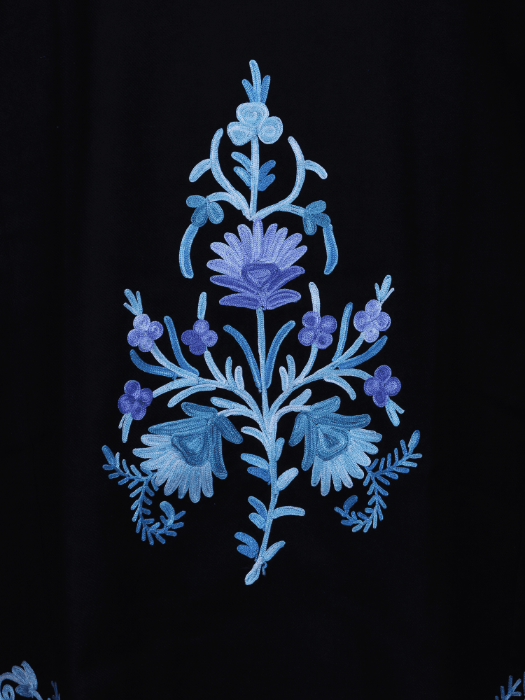 Siyahi-e-Aab: Black poshkar Aari Embroidery pheran - Shopping in Kashmir