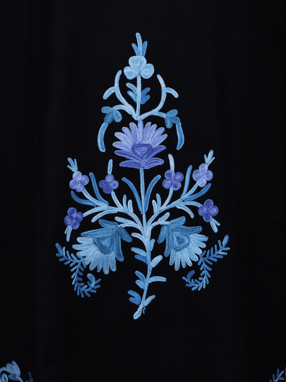 Siyahi-e-Aab: Black poshkar Aari Embroidery pheran - Shopping in Kashmir