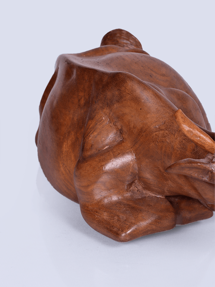 Cow Designed Walnut Wood Shelf Decor - Shopping in Kashmir
