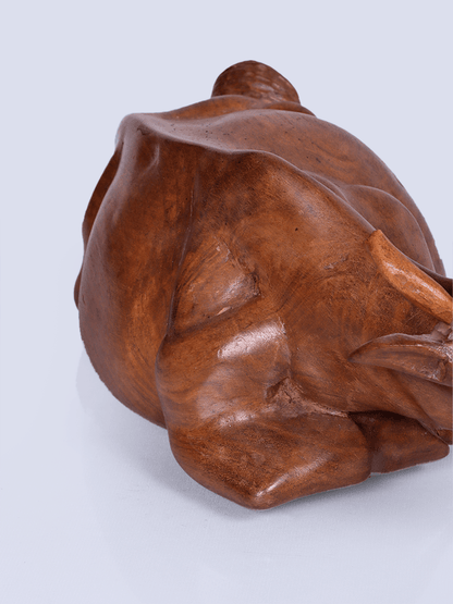 Cow Designed Walnut Wood Shelf Decor - Shopping in Kashmir