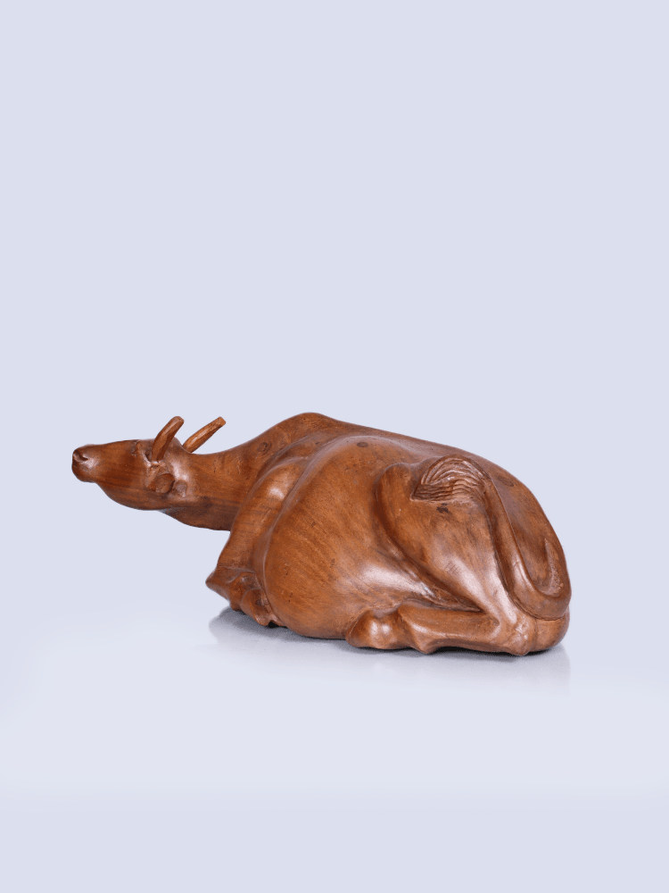 Cow Designed Walnut Wood Shelf Decor - Shopping in Kashmir