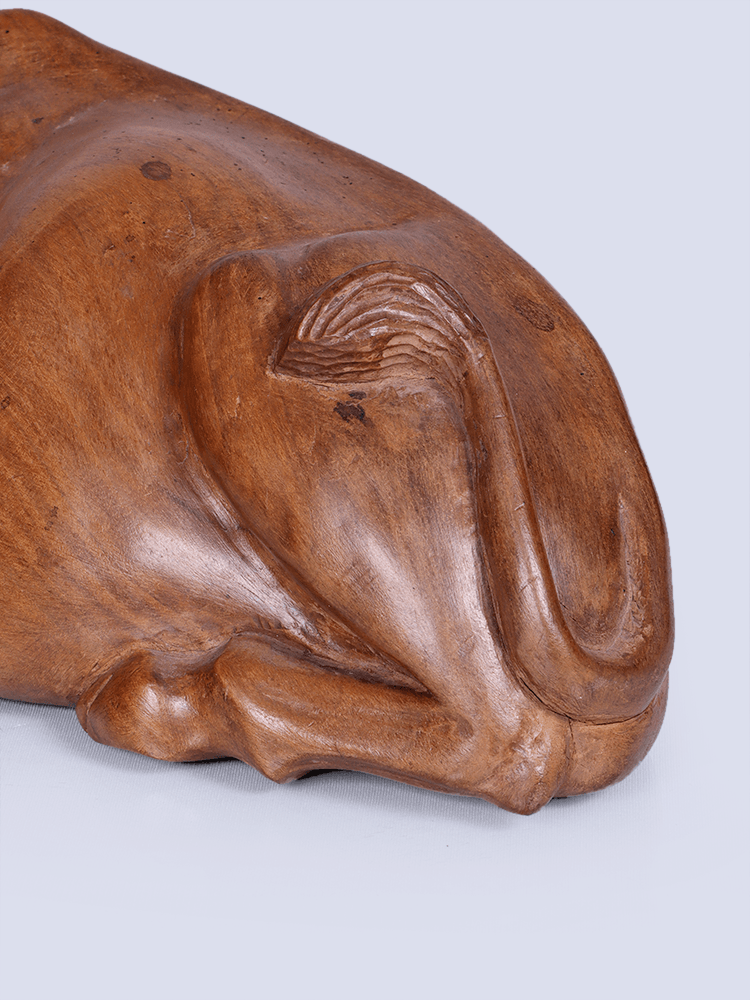 Cow Designed Walnut Wood Shelf Decor - Shopping in Kashmir