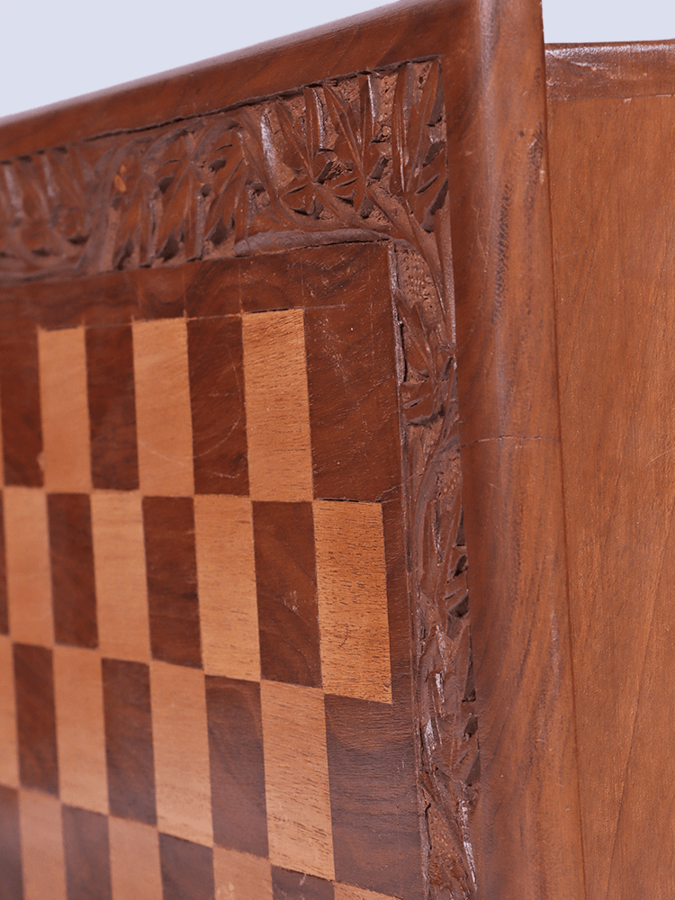 Border Designed Walnut Wood Chess Board - Shopping in Kashmir