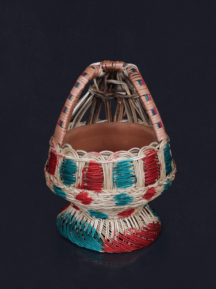 Shaakh Kashmiri Wicker Willow Ember Pot - Shopping in Kashmir
