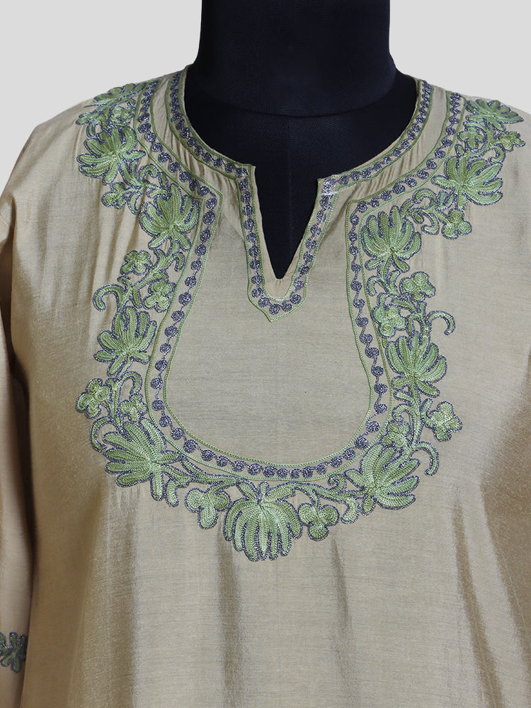 Zariya Butter Cream Silk Trio Edit - Kurti, Kaftan Set, & Coord Set