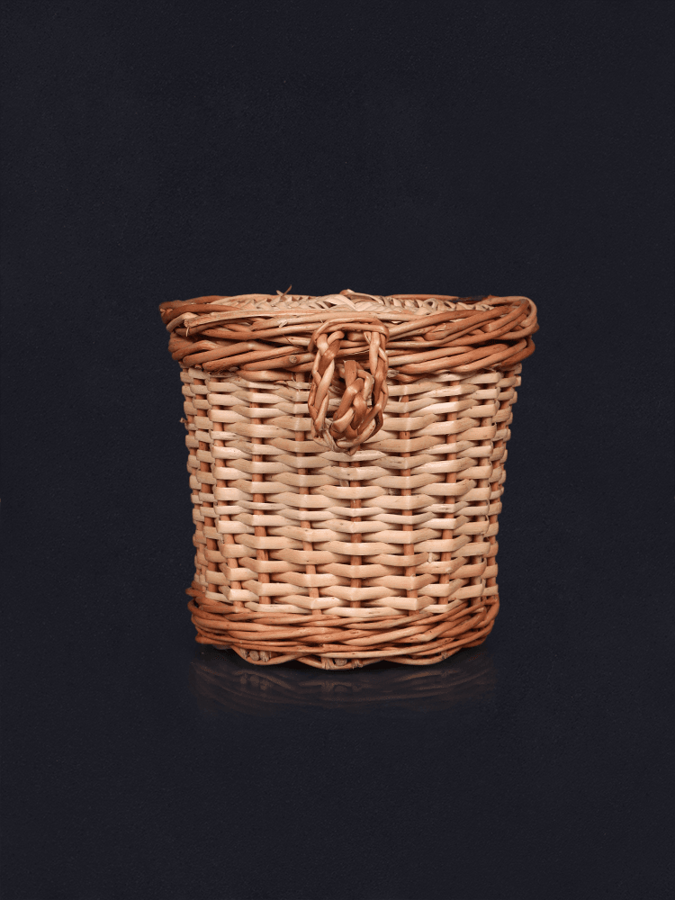 Shaakh Lidded Willow Multi-Utility Baskets (Set of 2) - Shopping in Kashmir