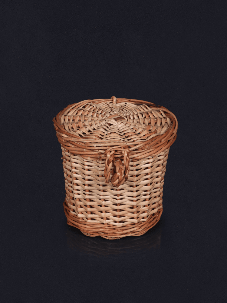 Shaakh Lidded Willow Multi-Utility Baskets (Set of 2) - Shopping in Kashmir
