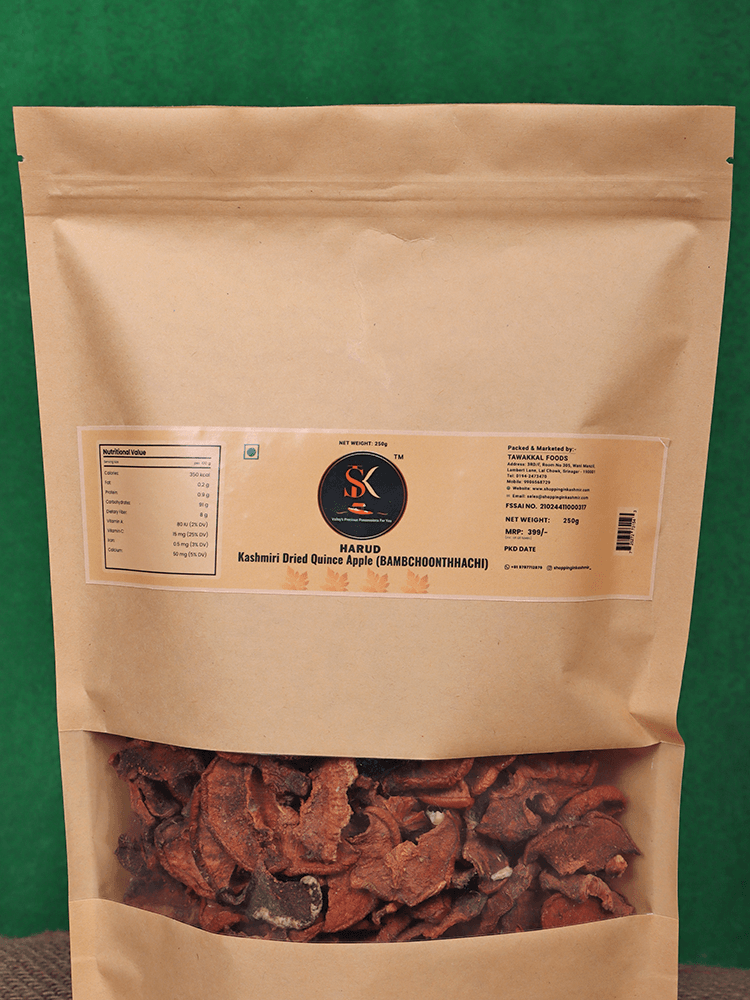 Harud Kashmiri Dried Quince Apple (Bambchoonth Hachi) 250gm - Shopping in Kashmir
