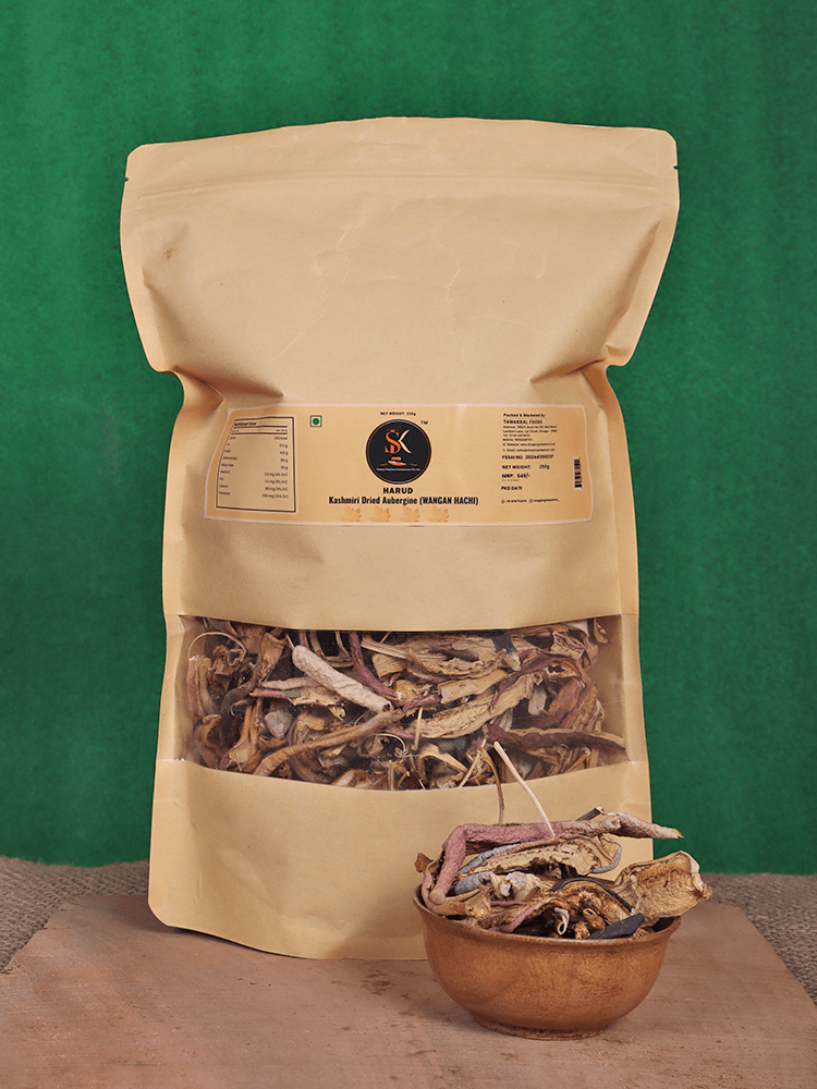 Harud Kashmiri Dried Aubergine (Wangan Hachi) 250gm - Shopping in Kashmir