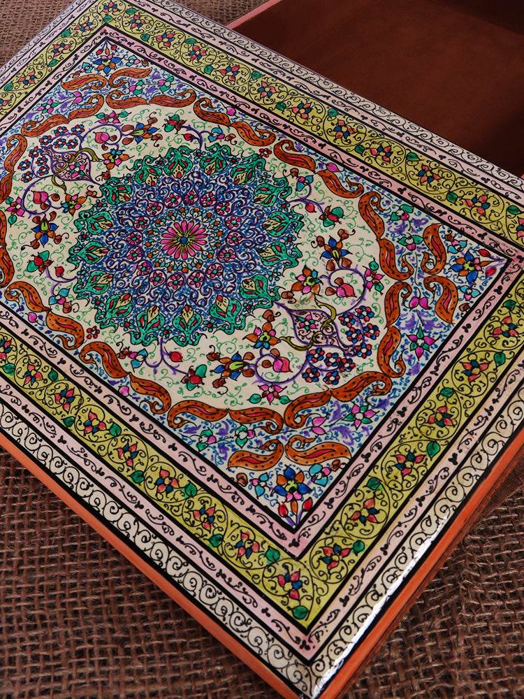 Gracious Work Papier Mache Jewellery Box - Shopping in Kashmir