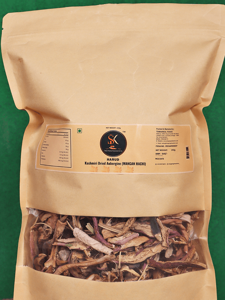 Harud Kashmiri Dried Aubergine (Wangan Hachi) 250gm - Shopping in Kashmir