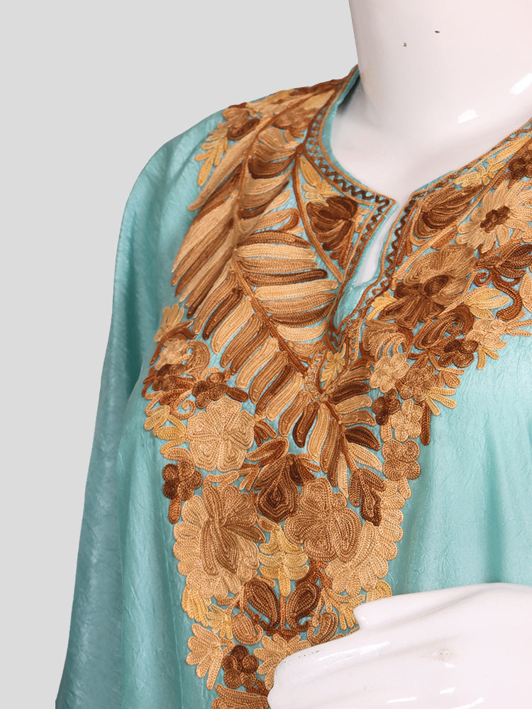 Zariya Sky Blue Silk Trio Edit - Kurti, Kaftan Set, & Coord Set