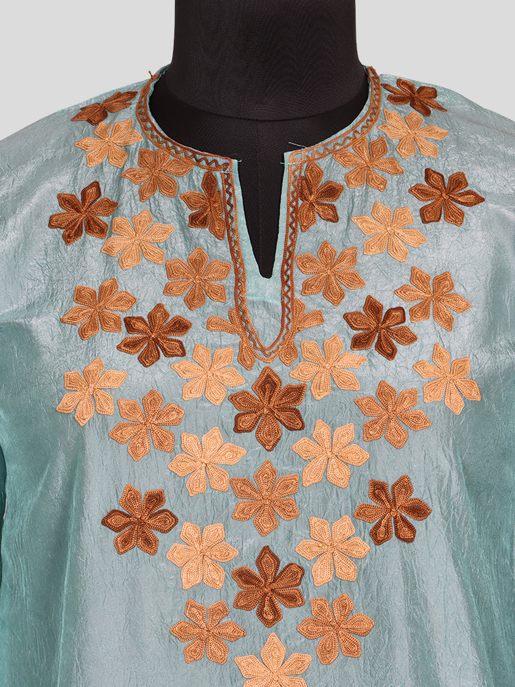 Zariya Sky Blue Silk Trio Edit - Kurti, Kaftan Set, & Coord Set