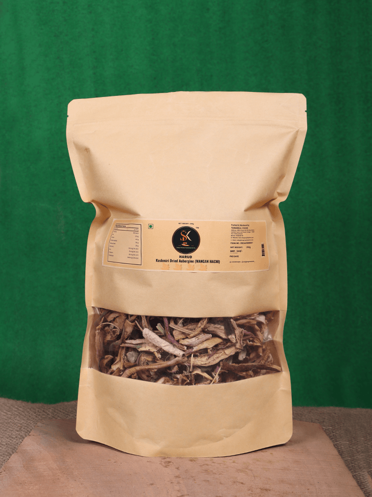 Harud Kashmiri Dried Aubergine (Wangan Hachi) 250gm - Shopping in Kashmir