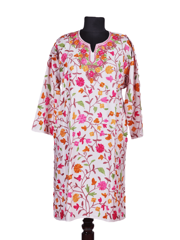 Noor-e-Posh: jaali Poshkaar Aari Embriodery Pheran - Shopping in Kashmir
