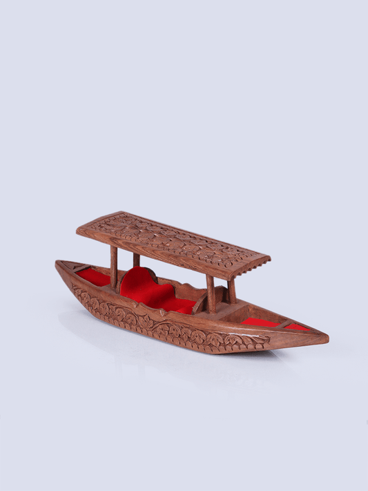 Ride In Carved Walnut Wood Shikara - Shopping in Kashmir