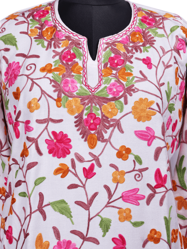 Noor-e-Posh: jaali Poshkaar Aari Embriodery Pheran - Shopping in Kashmir